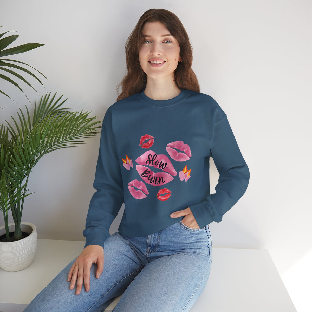 Kiss “Slow Burn” Trope Crewneck