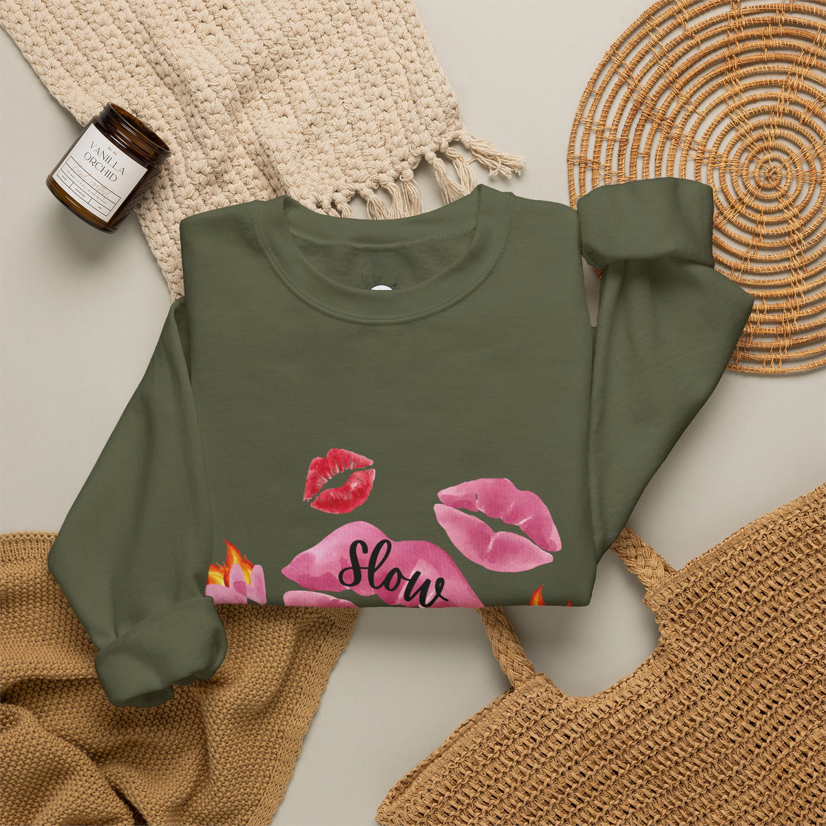 Kiss “Slow Burn” Trope Crewneck