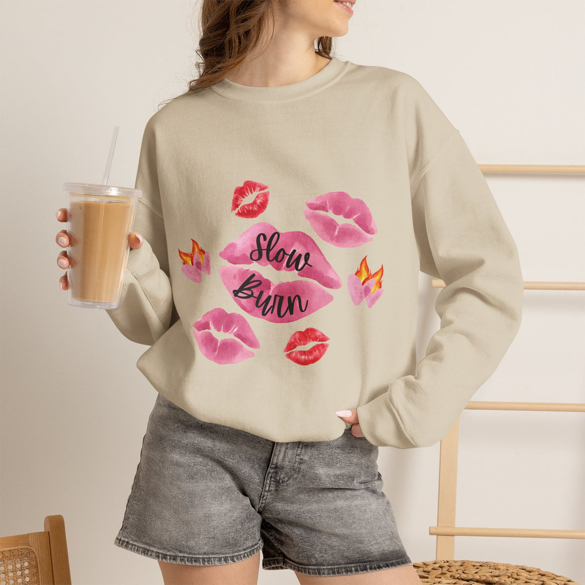 Kiss “Slow Burn” Trope Crewneck