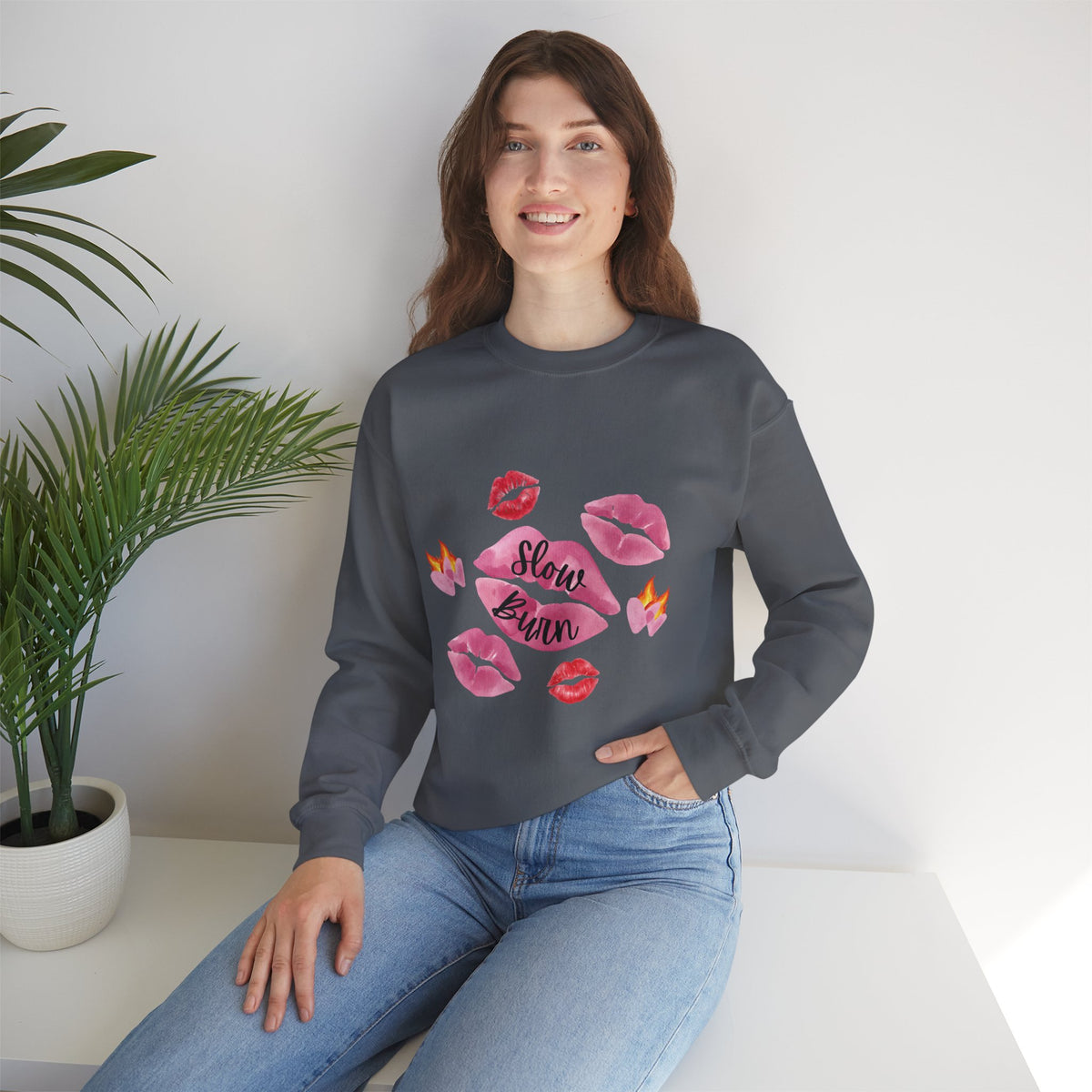 Kiss “Slow Burn” Trope Crewneck