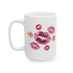 Kiss Mug – Pink Lip “Slow Burn” Trope Cup (11oz, 15oz)